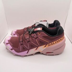 Salomon Speedcross 6 W Women's Trail Running Shoes Deep Purple Pink Sz 8.5